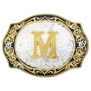 Vintage Western Cowboy Belt Buckle with Initials
