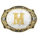 Vintage Western Cowboy Belt Buckle with Initials