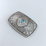 Vintage Silver Plated Southwest Men's Belt Buckle