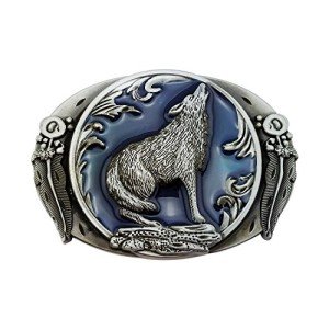 Vintage Retro Wolf Belt Buckle for Men