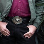 Turquoise Long Horn Bull Vintage Belt Buckles