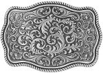 Silver Floral Vintage Belt Buckle for Him & Her