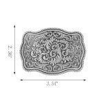 Silver Floral Vintage Belt Buckle for Him & Her