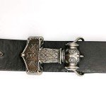 Vintage Viking Style Silver Belt Buckle for Men