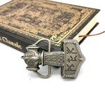 Vintage Viking Style Silver Belt Buckle for Men