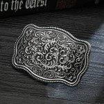 Silver Floral Vintage Belt Buckle for Him & Her