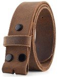 Vintage Buffalo Leather Men's Belt Buckle, 1.5" Wide