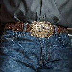 Vintage Western Cowboy Prayer Horse Belt Buckle