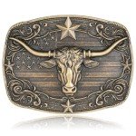 Vintage Western Longhorn Bull Belt Buckle