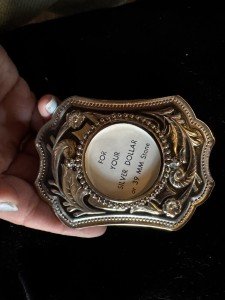 70s Vintage Silver Tone Western Belt Buckle