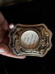 70s Vintage Silver Tone Western Belt Buckle