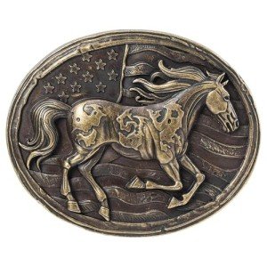 Vintage Cowboy Rodeo Horse Belt Buckle