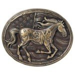 Vintage Cowboy Rodeo Horse Belt Buckle