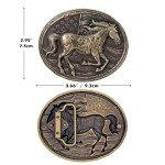 Vintage Cowboy Rodeo Horse Belt Buckle
