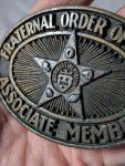 1970s Fraternal Order of Police Western Belt Buckle