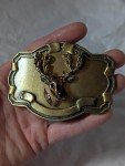 1970s Vintage Big Buck Deer Western Belt Buckle