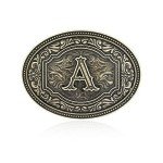 Vintage Cowboy Rodeo Belt Buckle Initial A
