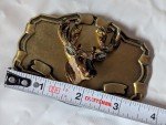 1970s Vintage Big Buck Deer Western Belt Buckle