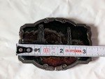 1970s Vintage Crude Oil Western Belt Buckle