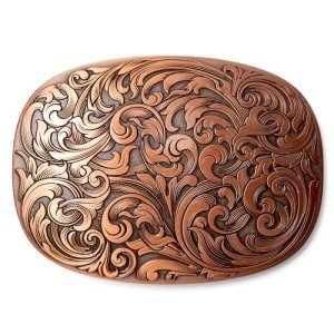 Antique Floral Engraved Vintage Belt Buckle