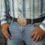 Antique Floral Engraved Vintage Belt Buckle