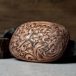 Antique Floral Engraved Vintage Belt Buckle