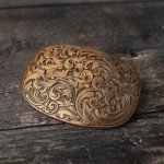 Antique Floral Engraved Vintage Belt Buckle