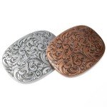 Antique Floral Engraved Vintage Belt Buckle