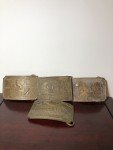 Set of 4 Vintage Brass Belt Buckles