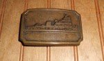 Vintage Brass Riverboat Steamboat Paddle Wheel Buckle