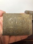 Set of 4 Vintage Brass Belt Buckles