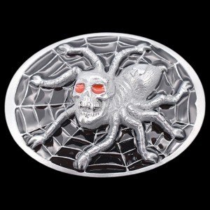 Spider Skull Web Retro Belt Buckle