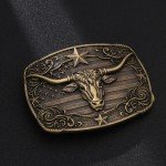 American Flag Cowboy Cowgirl Vintage Belt Buckle