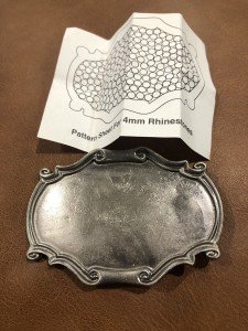 Vintage Silver Blank DIY Oval Rectangle Belt Buckle