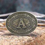 Vintage Cowboy Rodeo Belt Buckle Initial A