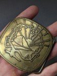 Vintage Tree of Life Brass Belt Buckle