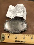 Vintage Silver Blank DIY Oval Rectangle Belt Buckle