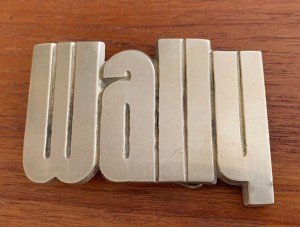1978 Wally Baron Solid Brass Belt Buckle