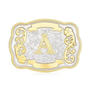 Vintage Cowboy Rodeo Initial Letter Buckle (A)