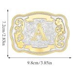 Vintage Cowboy Rodeo Initial Letter Buckle (A)