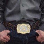 Vintage Cowboy Rodeo Initial Letter Buckle (A)