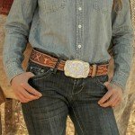 Vintage Cowboy Rodeo Initial Letter Buckle (A)