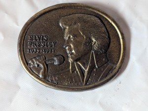 1970s Elvis Solid Brass Western Belt Buckle