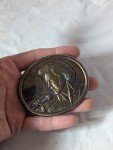 1970s Elvis Solid Brass Western Belt Buckle