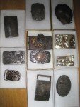 Set of 9 Vintage Western Belt Buckles