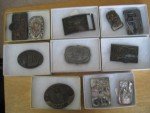 Set of 9 Vintage Western Belt Buckles