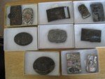Set of 9 Vintage Western Belt Buckles
