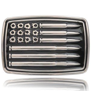 Western Vintage Bullet Flag Belt Buckle for Men & Women