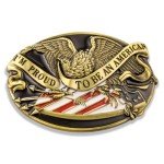 Vintage American Flag Eagle Belt Buckle