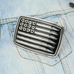 Western Vintage Bullet Flag Belt Buckle for Men & Women